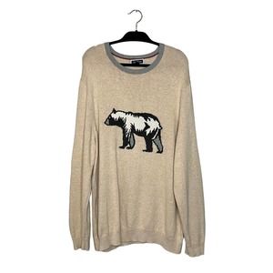 Club Room Men's Size XXL Bohemian Retro Cozy Academia Alt Cotton Bear Sweater